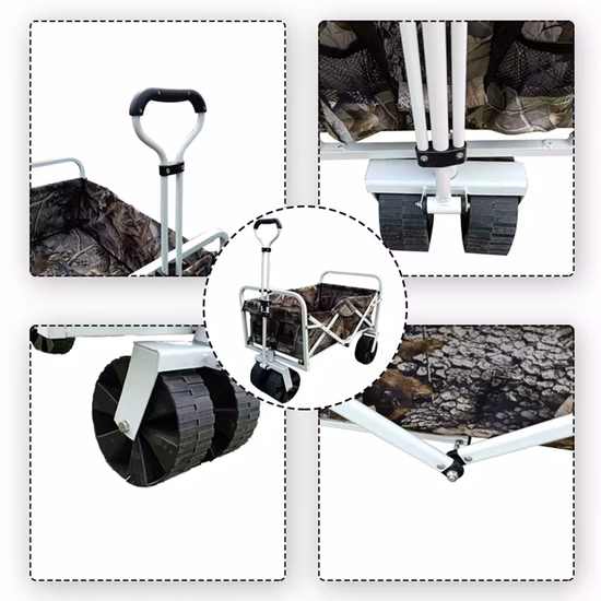 Gt1806 chariot de chariot utilitaire pliant de plage pour le camping de plage