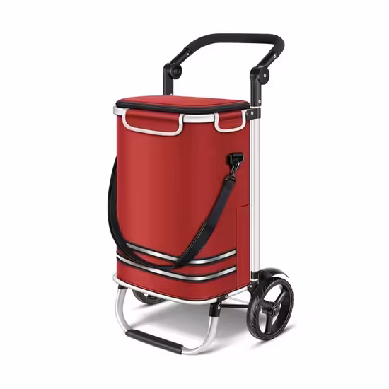 Usine de vente en gros de bagages alimentaires pliables chariot à provisions chariot à main en aluminium